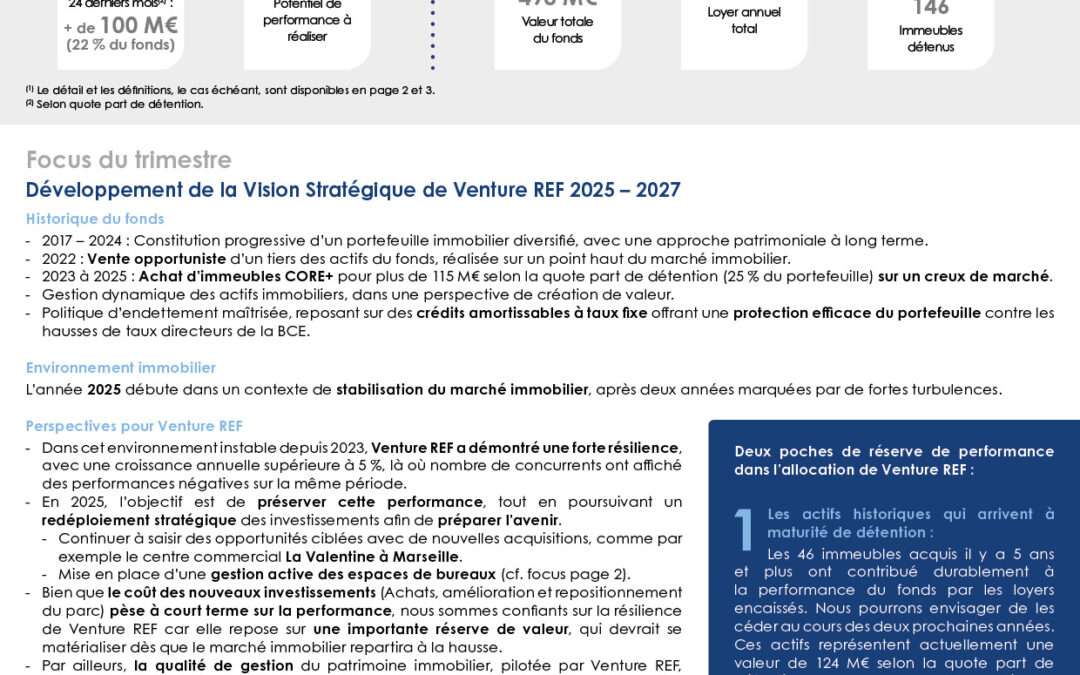 VREF – Bulletin trimestriel classe D-D T1 2025 – FR