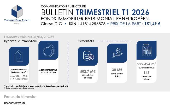 Venture REF I – Bulletin trimestriel classe D-C T1 2026 – FR